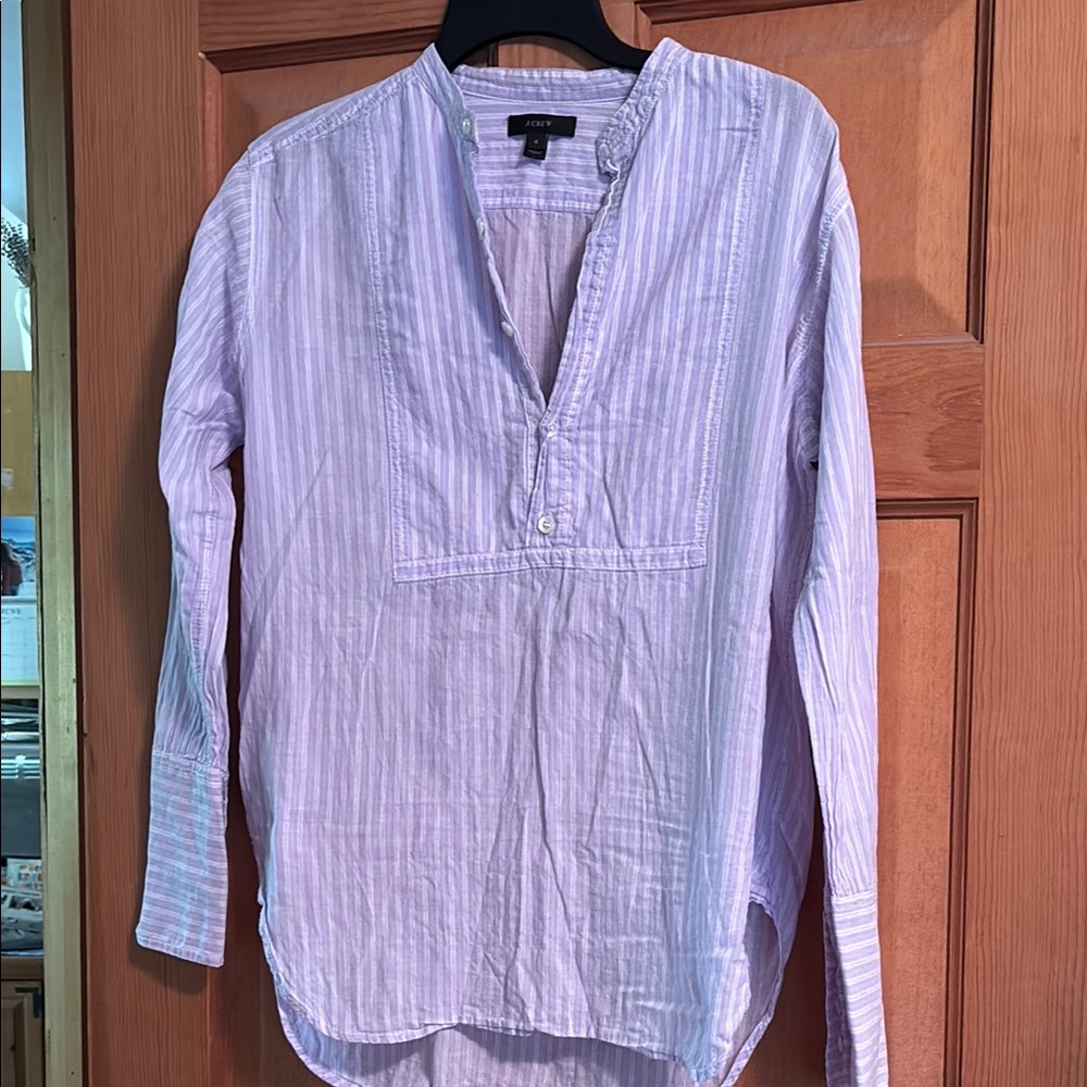 J. Crew Light purple Striped Tunic Top